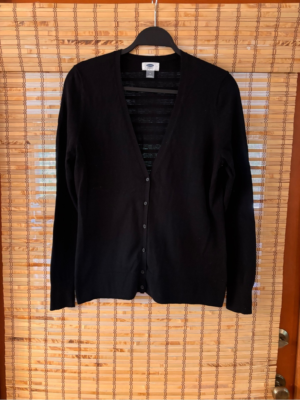 Old Navy Black V-Neck Button Cardigan